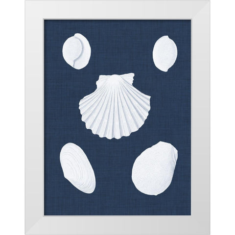 Coquillages Blancs III White Modern Wood Framed Art Print by Vision Studio