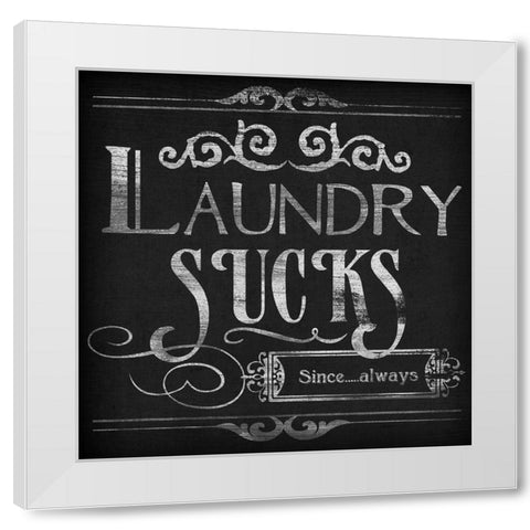 Laundry Snark II White Modern Wood Framed Art Print by Vess, June Erica