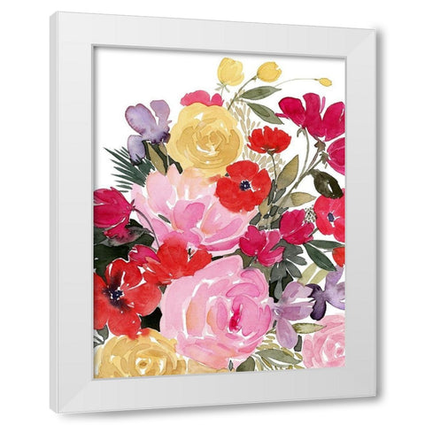 Rainy Day Bouquet I White Modern Wood Framed Art Print by Popp, Grace