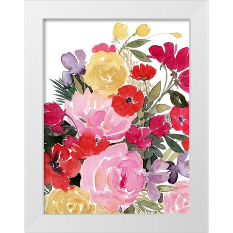 Rainy Day Bouquet I White Modern Wood Framed Art Print by Popp, Grace