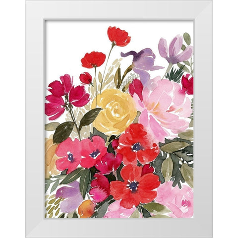 Rainy Day Bouquet II White Modern Wood Framed Art Print by Popp, Grace