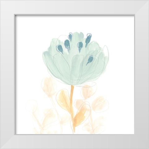 Petite Petals V White Modern Wood Framed Art Print by Vess, June Erica