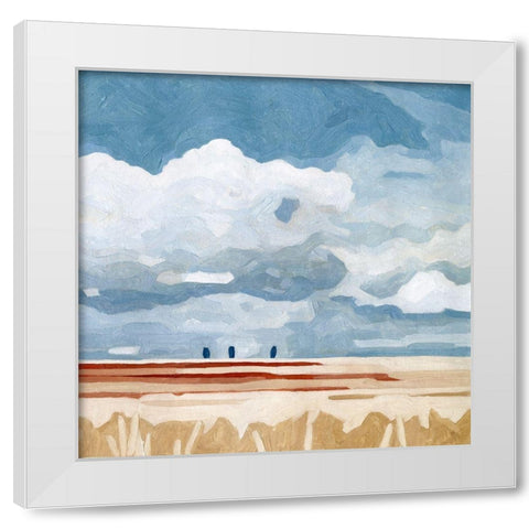 Prairie Landscape I White Modern Wood Framed Art Print by Scarvey, Emma