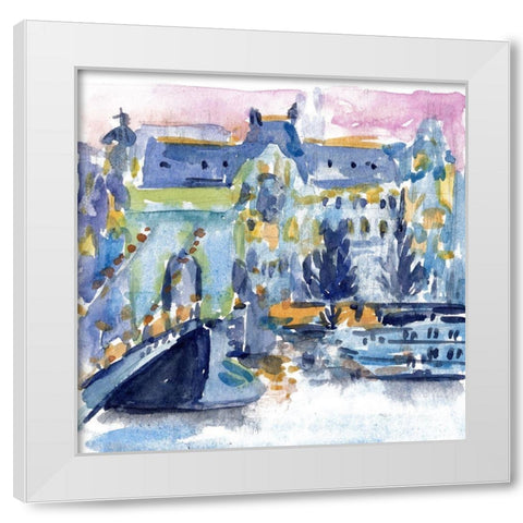 River City I White Modern Wood Framed Art Print by Wang, Melissa