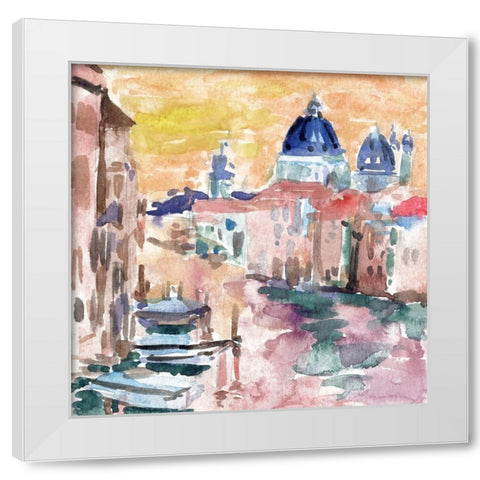 River City IV White Modern Wood Framed Art Print by Wang, Melissa