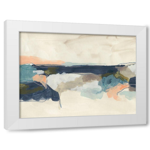 Palette Horizon I White Modern Wood Framed Art Print by Vess, June Erica