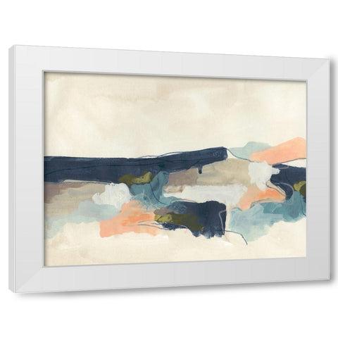 Palette Horizon II White Modern Wood Framed Art Print by Vess, June Erica