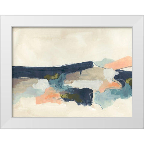 Palette Horizon II White Modern Wood Framed Art Print by Vess, June Erica