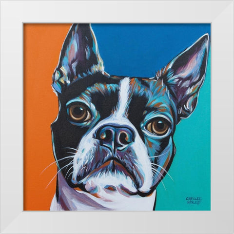 Dog Friend III White Modern Wood Framed Art Print by Vitaletti, Carolee