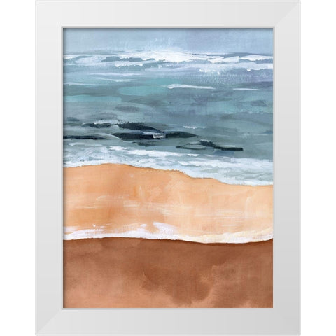 Shore Layers I White Modern Wood Framed Art Print by Borges, Victoria