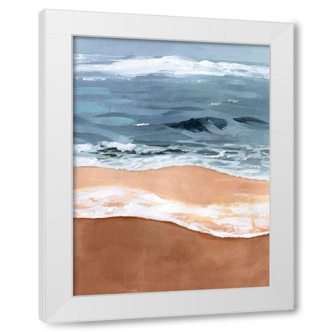 Shore Layers II White Modern Wood Framed Art Print by Borges, Victoria