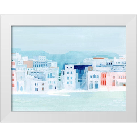 Fishing Town II White Modern Wood Framed Art Print by Popp, Grace