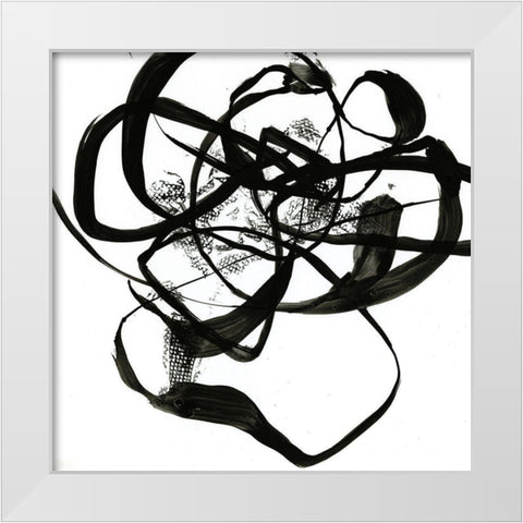 Sumi-E Abstract on White I White Modern Wood Framed Art Print by Goldberger, Jennifer