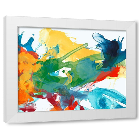 Primary Abstract I White Modern Wood Framed Art Print by Vess, June Erica