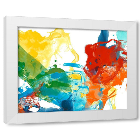 Primary Abstract II White Modern Wood Framed Art Print by Vess, June Erica