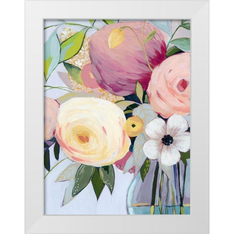 Georgia Bouquet I White Modern Wood Framed Art Print by Popp, Grace