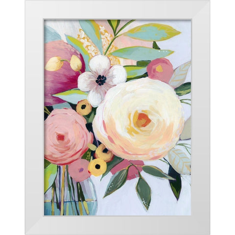 Georgia Bouquet II White Modern Wood Framed Art Print by Popp, Grace