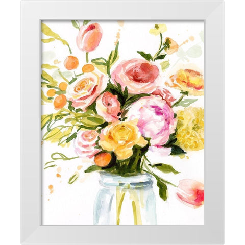 Loose Arrangement I White Modern Wood Framed Art Print by Borges, Victoria