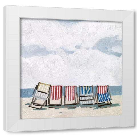 Beach Trip I White Modern Wood Framed Art Print by Scarvey, Emma