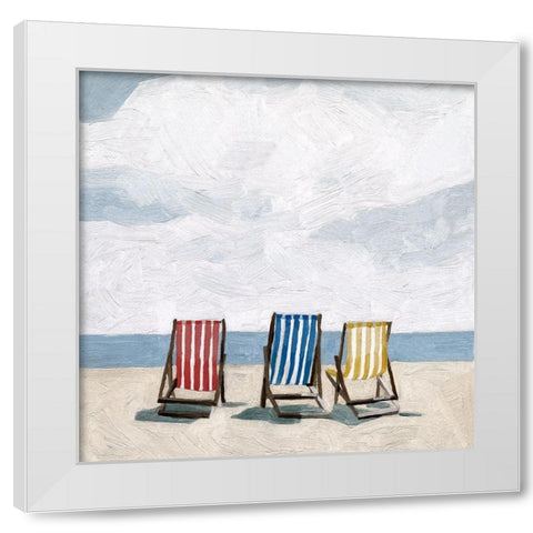 Beach Trip II White Modern Wood Framed Art Print by Scarvey, Emma