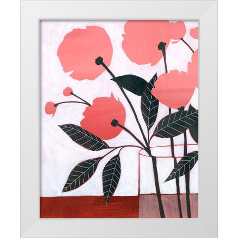 Flower Screen I White Modern Wood Framed Art Print by Popp, Grace