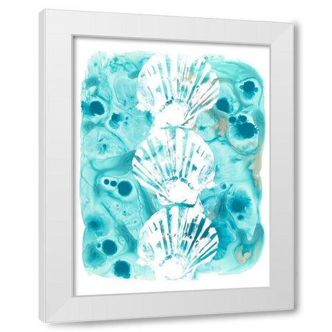 Seaside Shapes I White Modern Wood Framed Art Print by Vess, June Erica