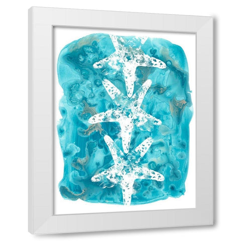 Seaside Shapes II White Modern Wood Framed Art Print by Vess, June Erica
