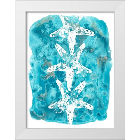 Seaside Shapes II White Modern Wood Framed Art Print by Vess, June Erica