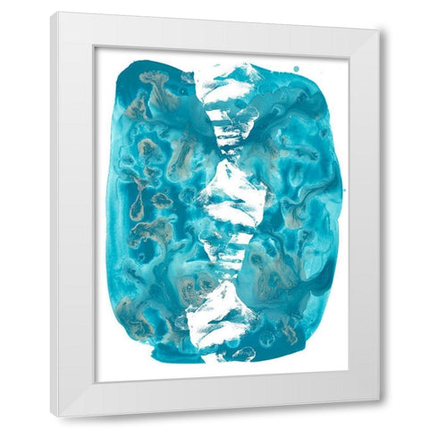 Seaside Shapes III White Modern Wood Framed Art Print by Vess, June Erica