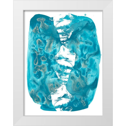 Seaside Shapes III White Modern Wood Framed Art Print by Vess, June Erica