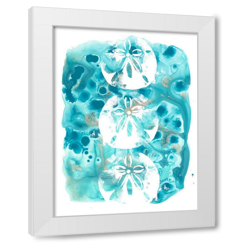 Seaside Shapes IV White Modern Wood Framed Art Print by Vess, June Erica