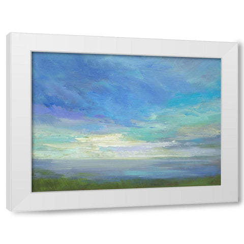 Siesta Key Sky Light White Modern Wood Framed Art Print by Finch, Sheila