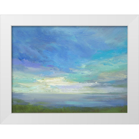 Siesta Key Sky Light White Modern Wood Framed Art Print by Finch, Sheila