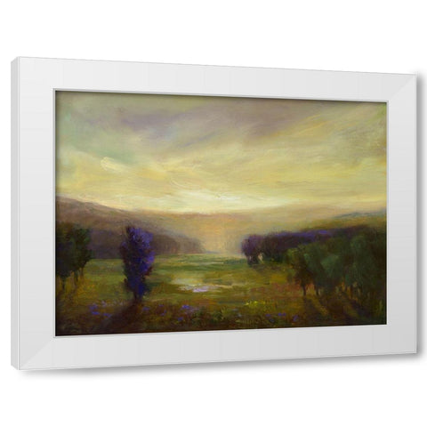 Carried by the Light White Modern Wood Framed Art Print by Finch, Sheila