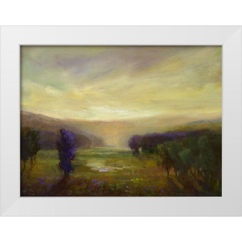 Carried by the Light White Modern Wood Framed Art Print by Finch, Sheila
