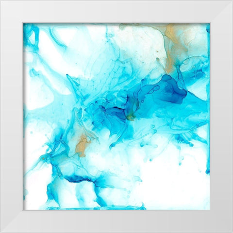 Prussian Plume II White Modern Wood Framed Art Print by Goldberger, Jennifer