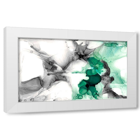 Emerald Gale I White Modern Wood Framed Art Print by Goldberger, Jennifer