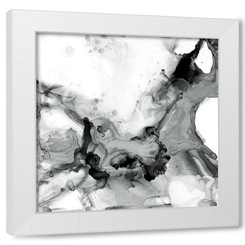 Ebony Plume II White Modern Wood Framed Art Print by Goldberger, Jennifer