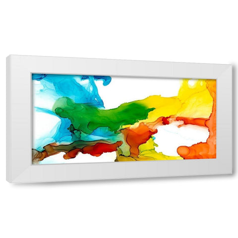 Primary Plume I White Modern Wood Framed Art Print by Goldberger, Jennifer