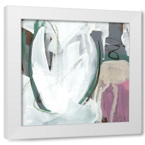 Uncharted Territory IV White Modern Wood Framed Art Print by Zarris, Chariklia