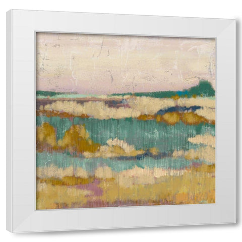 Marsh Impressions I White Modern Wood Framed Art Print by Zarris, Chariklia