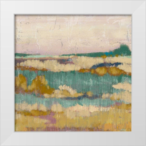 Marsh Impressions I White Modern Wood Framed Art Print by Zarris, Chariklia