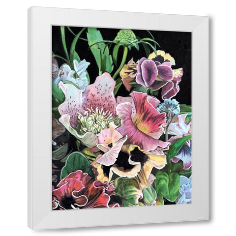 Floral Crop II White Modern Wood Framed Art Print by Wang, Melissa