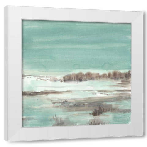 Winter Mint I White Modern Wood Framed Art Print by Goldberger, Jennifer