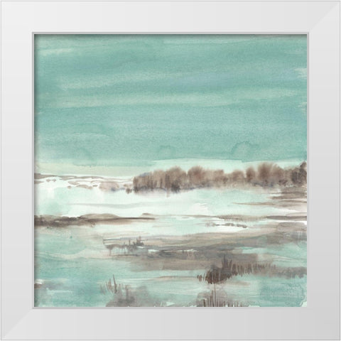 Winter Mint I White Modern Wood Framed Art Print by Goldberger, Jennifer