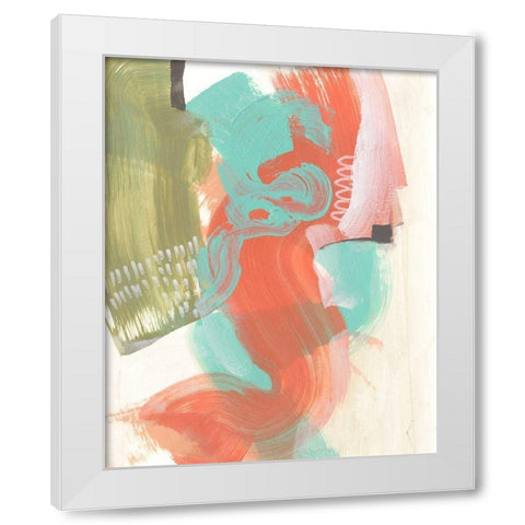 Coral Whimsy II White Modern Wood Framed Art Print by Goldberger, Jennifer