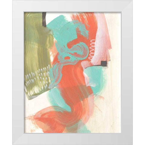 Coral Whimsy II White Modern Wood Framed Art Print by Goldberger, Jennifer