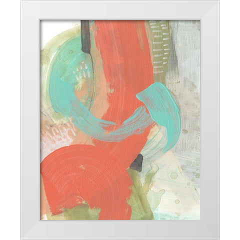 Coral Whimsy IV White Modern Wood Framed Art Print by Goldberger, Jennifer