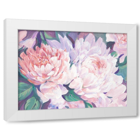 Peonies in Bloom I White Modern Wood Framed Art Print by OToole, Tim