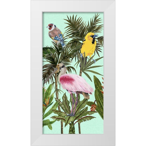 Birds Paradise II White Modern Wood Framed Art Print by Wang, Melissa